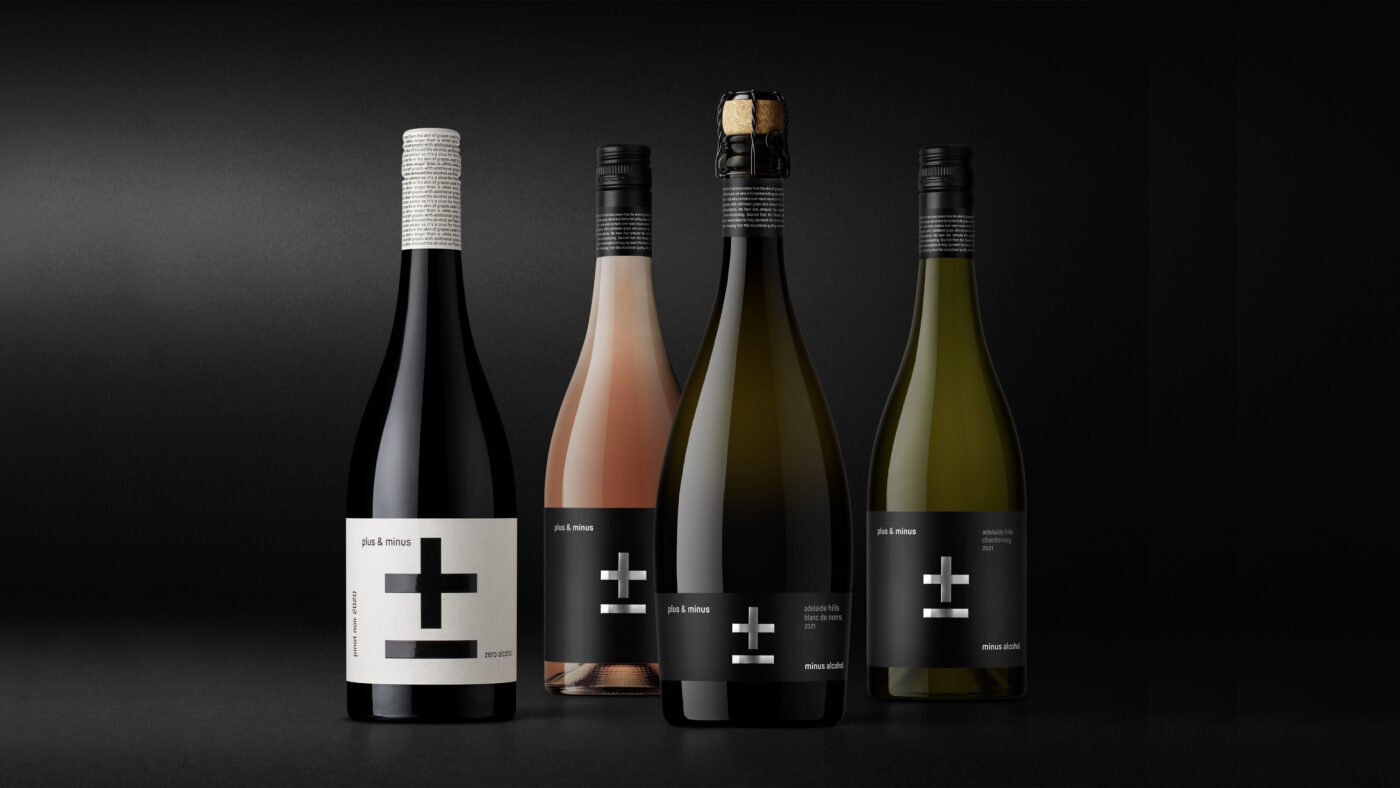 Plus & Minus Non-Alcoholic Wines: Bold Design |… | Denomination