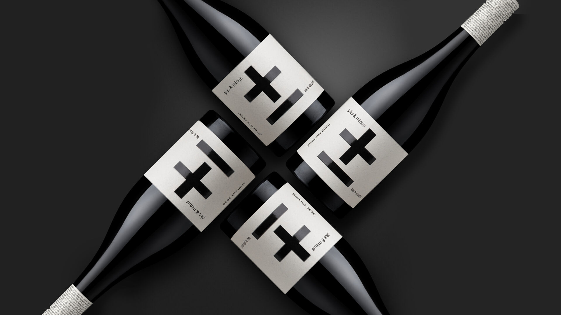 Plus & Minus Non-Alcoholic Wines: Bold Design |… | Denomination